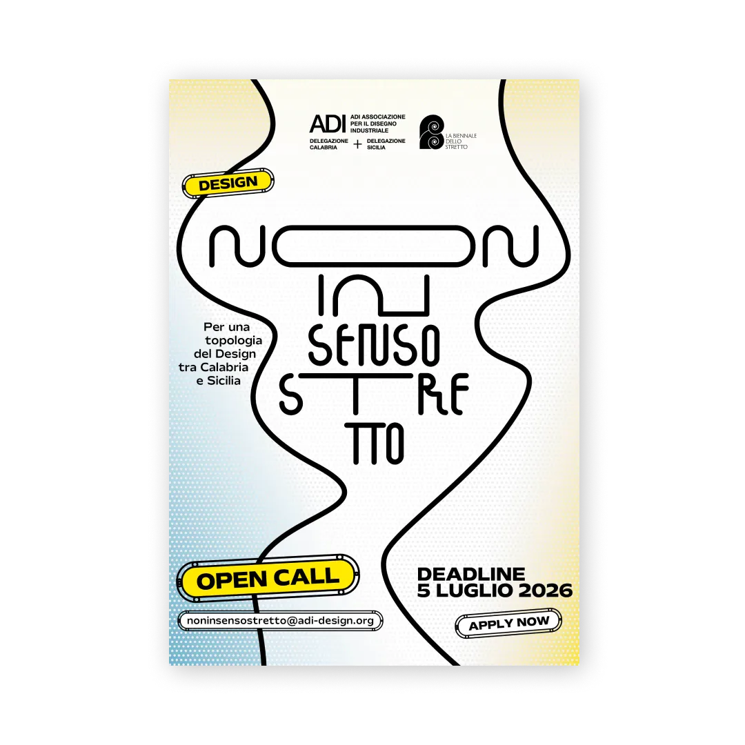 Progetto grafico “Non in senso Stretto”- ADI | Biennale dello Stretto 2026