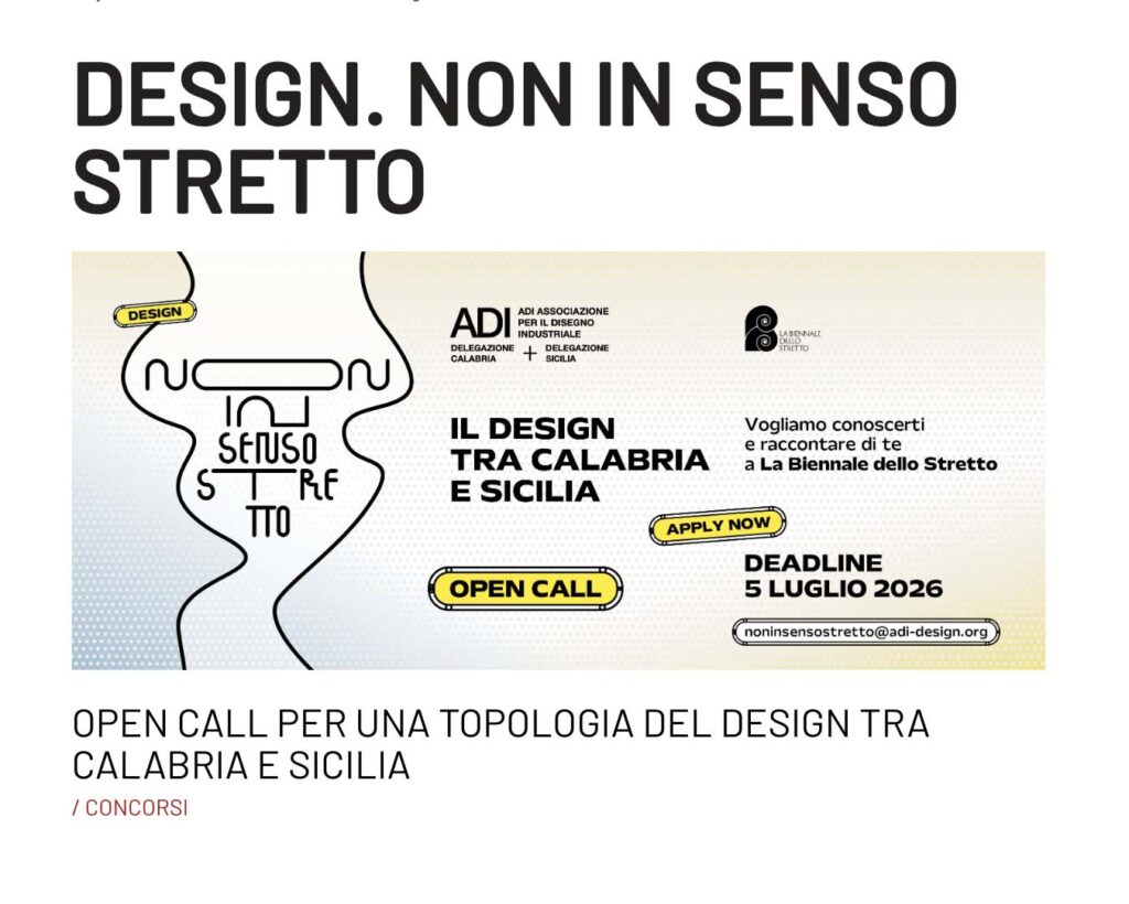 Progetto grafico "Non in senso Stretto"- ADI | Biennale dello Stretto 2026