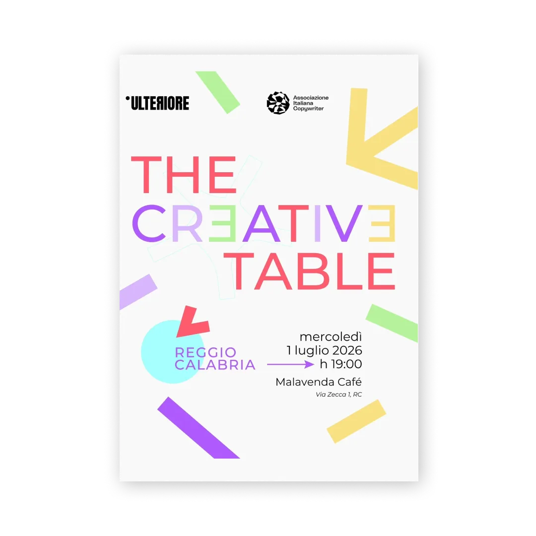 Relatrice nel talk “The Creative Table” | Associazione Italiana Copywriter e ULTERIORE