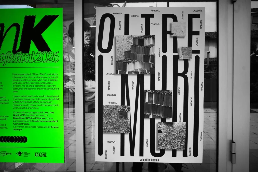 Dittico Poster "Osservare" in mostra al LINK – Urban Art Festival 2026 | Brescia