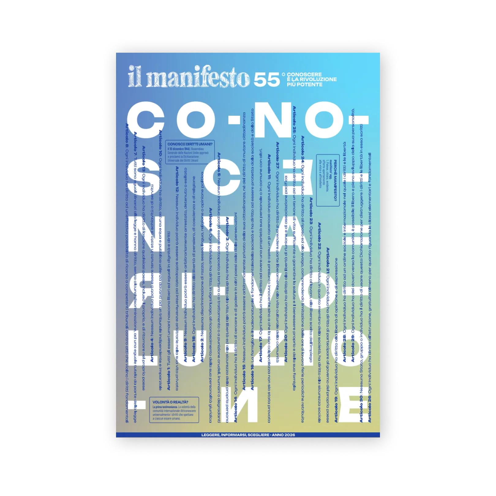 Poster “Volontà o Realtà?” in mostra al “La Manifestival” de Il Manifesto | Roma